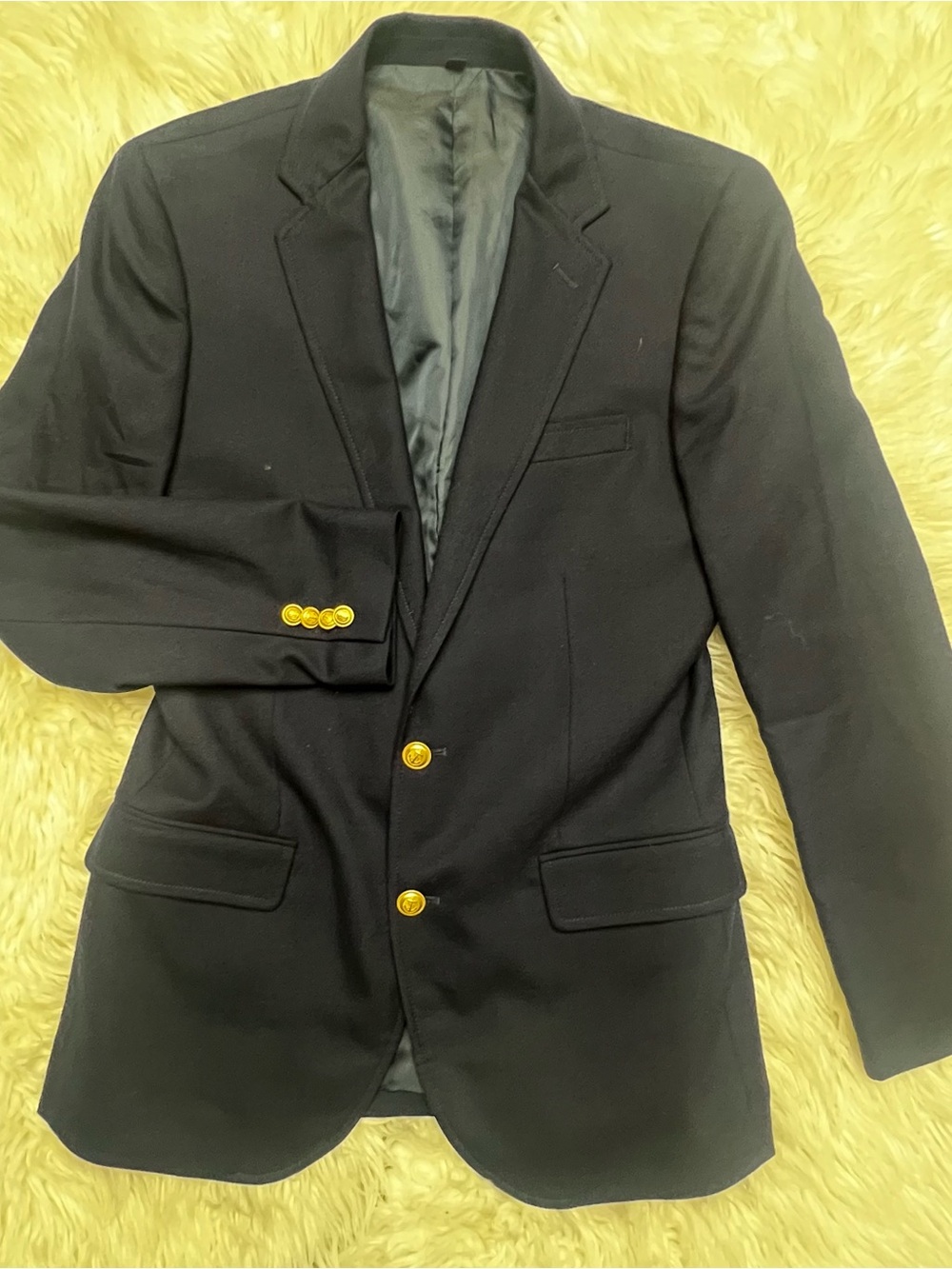 J. Crew Black Sport Coat Thompson with Gold Buttons